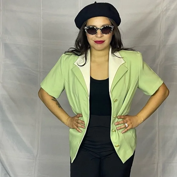 60/70s Mint Mod Shirt - Picture 2 of 5